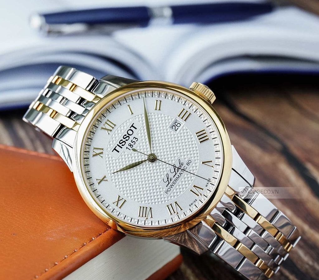 Tissot T Classic Le Locle Powermatic 80 Silver Dial Two Tone Steel Strap Watch For Men - T0064072203301 Buy Now By Tissot