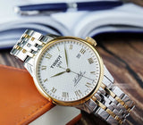 Tissot T Classic Le Locle Powermatic 80 Silver Dial Two Tone Steel Strap Watch For Men - T0064072203301 Buy Now By Tissot