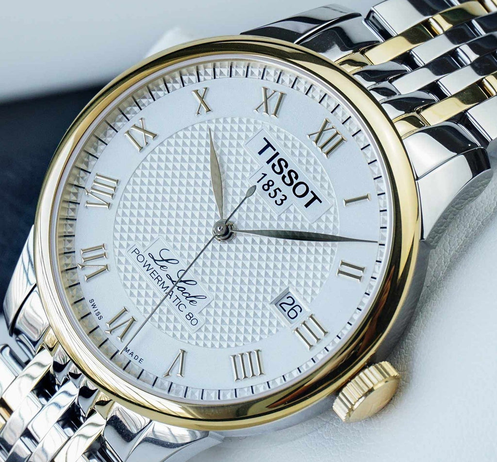 Tissot T Classic Le Locle Powermatic 80 Silver Dial Two Tone Steel Strap Watch For Men - T0064072203301 Buy Now By Tissot