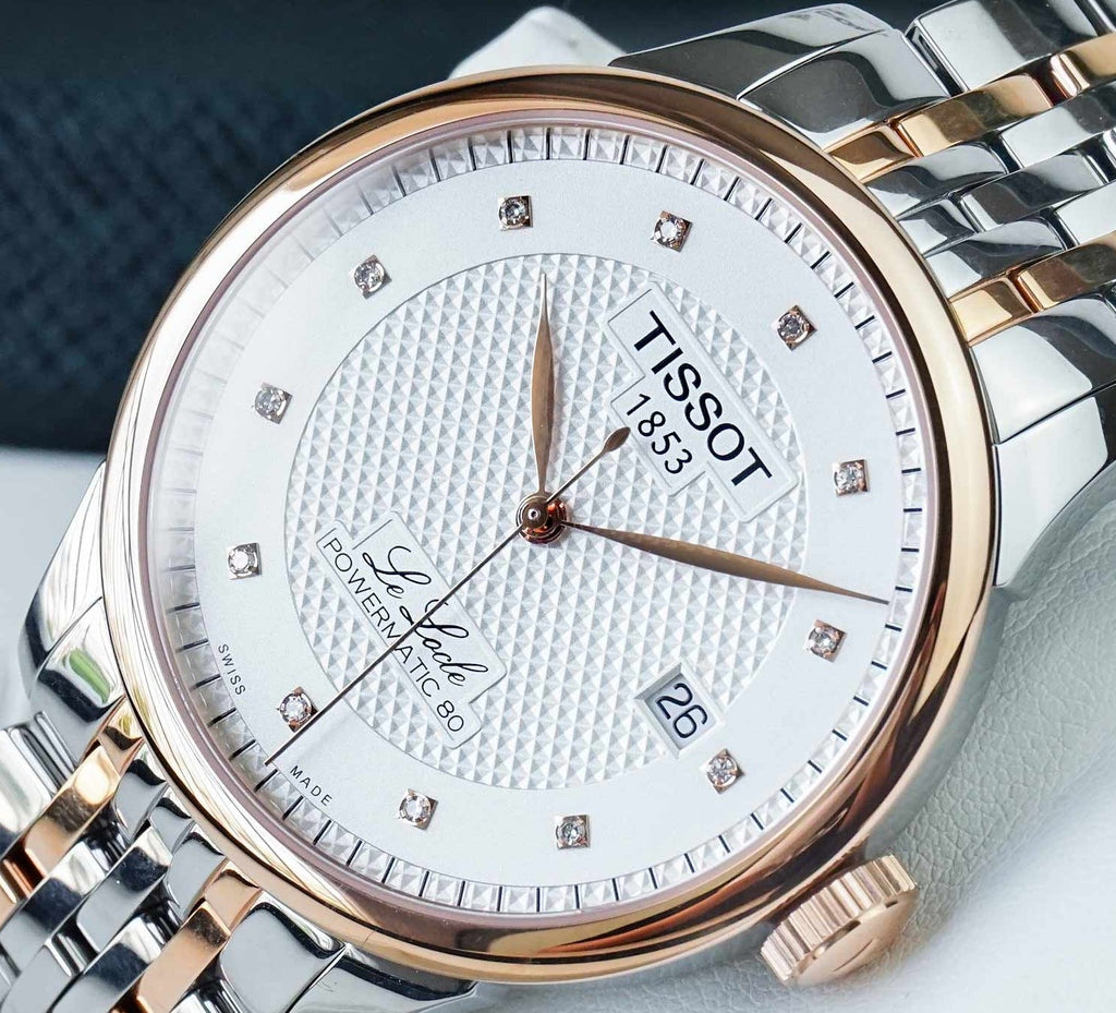 Tissot Le Locle Powermatic 80 Diamonds Silver Dial Two Tone Steel Strap Watch For Men - T006.407.22.036.01 Buy Now By Tissot