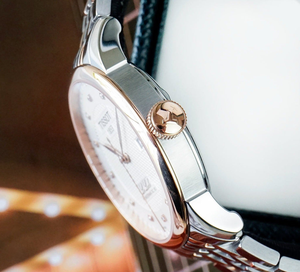 Tissot Le Locle Powermatic 80 Diamonds Silver Dial Two Tone Steel Strap Watch For Men - T006.407.22.036.01 Buy Now By Tissot