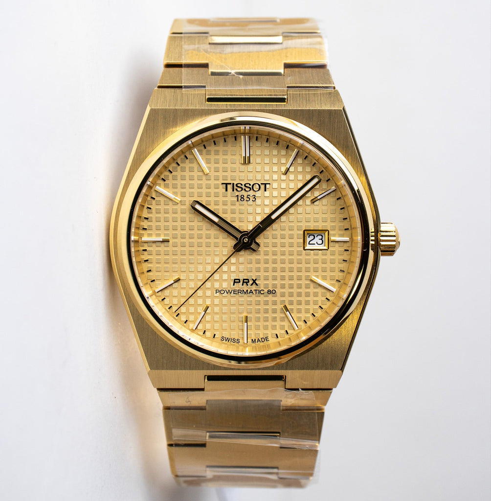 Tissot PRX Powermatic 80 Gold Dial Gold Steel Strap Watch for Men - T137.407.33.021.00 Buy Now By Tissot