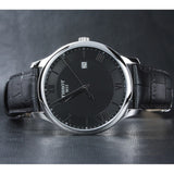 Tissot T Classic Tradition Quartz Black Dial Black Leather Strap Watch For Men - T063.610.16.058.00 Buy Now By Tissot