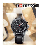 Tissot Supersport Chrono Black Dial Black Leather Strap Watch for Men - T125.617.16.051.00 Buy Now By Tissot