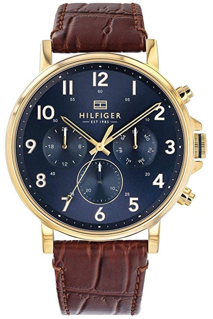 Tommy Hilfiger Daniel Blue Dial Brown Leather Strap Watch for Men - 1710380 Buy Now By Tommy Hilfiger