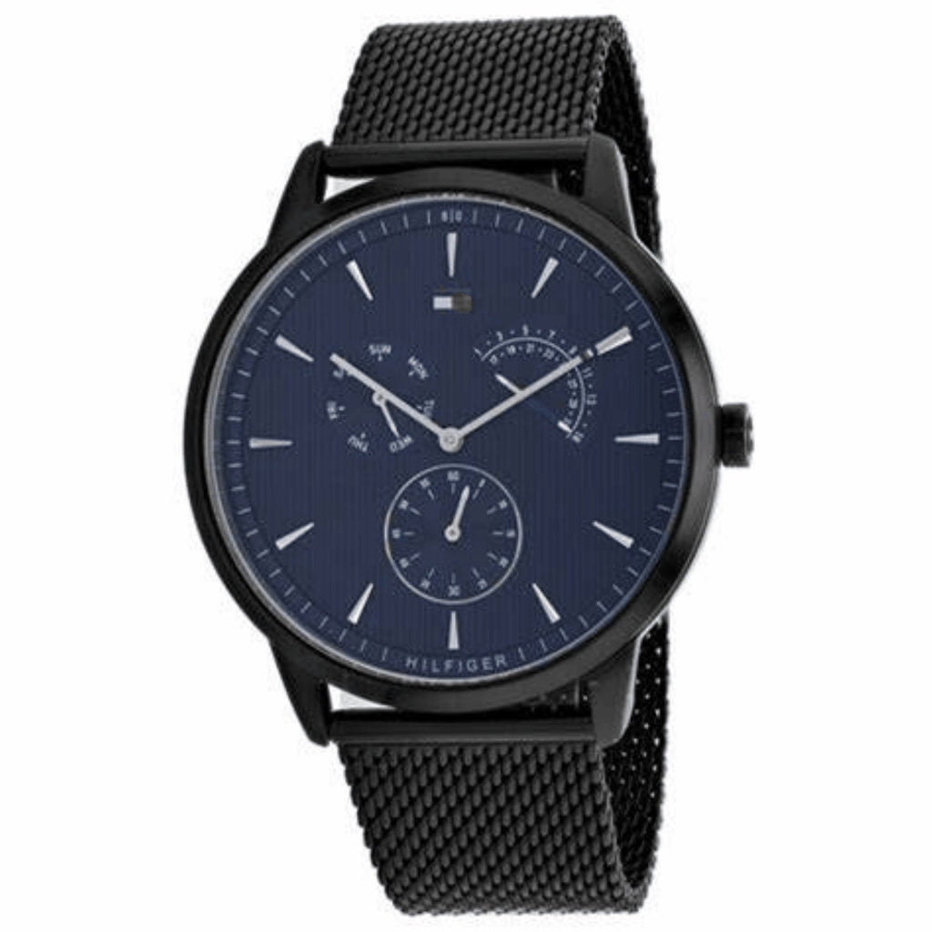 Tommy Hilfiger Brad Quartz Blue Dial Black Mesh Bracelet Watch For Men - 1710392 Buy Now By Tommy Hilfiger
