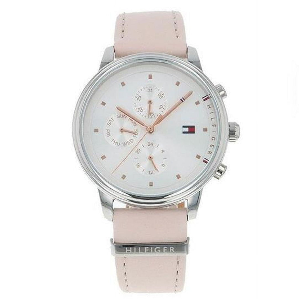 Tommy Hilfiger Blake Chronograph Silver Dial Pink Leather Strap Watch For Women - 1781906 Buy Now By Tommy Hilfiger