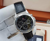Tommy Hilfiger Ari Diamonds Black Dial Black Leather Strap Watch for Women - 1781981 Buy Now By Tommy Hilfiger