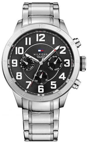 Tommy Hilfiger Trent Chronograph Black Dial Silver Steel Strap Watch for Men - 1791054 Buy Now By Tommy Hilfiger
