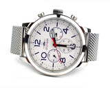Tommy Hilfiger Jake Quartz White Dial Silver Mesh Bracelet Watch for Men - 1791233 Buy Now By Tommy Hilfiger