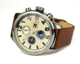 Tommy Hilfiger Jackson Multi-Function Silver Dial Brown Leather Strap Watch for Men - 1791239 Buy Now By Tommy Hilfiger