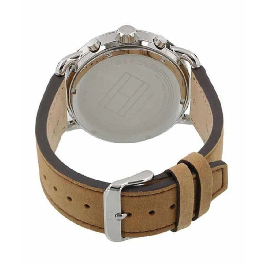 Tommy Hilfiger Briggs Chronograph Blue Dial Brown Leather Strap Watch for Men - 1791424 Buy Now By Tommy Hilfiger