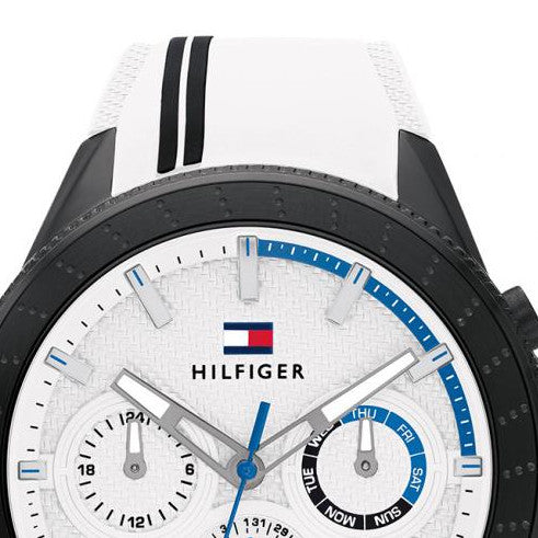 Tommy Hilfiger Aiden Chronograph White Dial White Rubber Strap Watch For Men - 1791862 Buy Now By Tommy Hilfiger