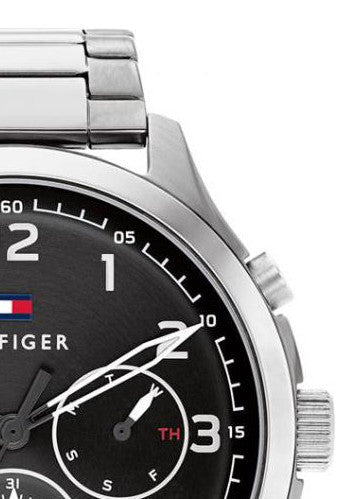 Tommy Hilfiger Asher Chronograph Black Dial Silver Steel Strap Watch For Men - 1791852 Buy Now By Tommy Hilfiger