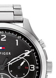 Tommy Hilfiger Asher Chronograph Black Dial Silver Steel Strap Watch For Men - 1791852 Buy Now By Tommy Hilfiger
