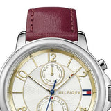 Tommy Hilfiger Claudia White Dial Red Leather Strap Watch for Women - 1781816 Buy Now By Tommy Hilfiger