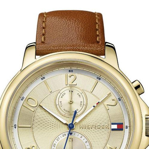 Tommy Hilfiger Claudia Rose Gold Dial Brown Leather Strap Watch for Women - 1781818 Buy Now By Tommy Hilfiger