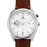 Tommy Hilfiger Deacon White Dial Brown Leather Strap Watch for Men - 1791550 Buy Now By Tommy Hilfiger