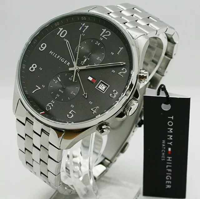 Tommy Hilfiger West Quartz Black Dial Silver Steel Strap Watch For Men - 1791707 Buy Now By Tommy Hilfiger