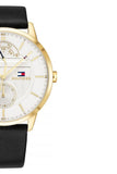 Tommy Hilfiger Hunter White Dial Black Leather Strap Watch for Men - 1791606 Buy Now By Tommy Hilfiger