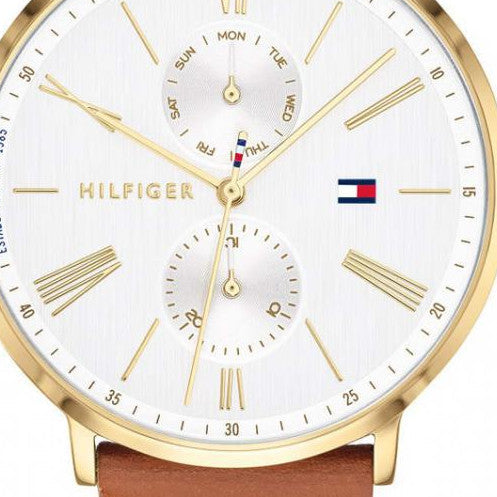 Tommy Hilfiger Jenna Quartz White Dial Brown Leather Strap Watch for Women - 1782073 Buy Now By Tommy Hilfiger