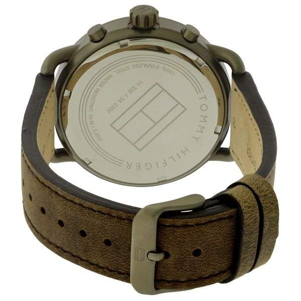 Tommy Hilfiger Briggs Chronograph Black Dial Brown Leather Strap Watch for Men - 1791425 Buy Now By Tommy Hilfiger
