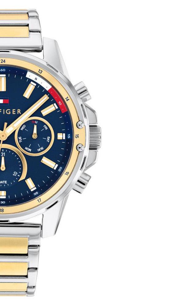 Tommy Hilfiger Mason Chronograph Blue Dial Two Tone Steel Strap Watch For Men - 1791937 Buy Now By Tommy Hilfiger