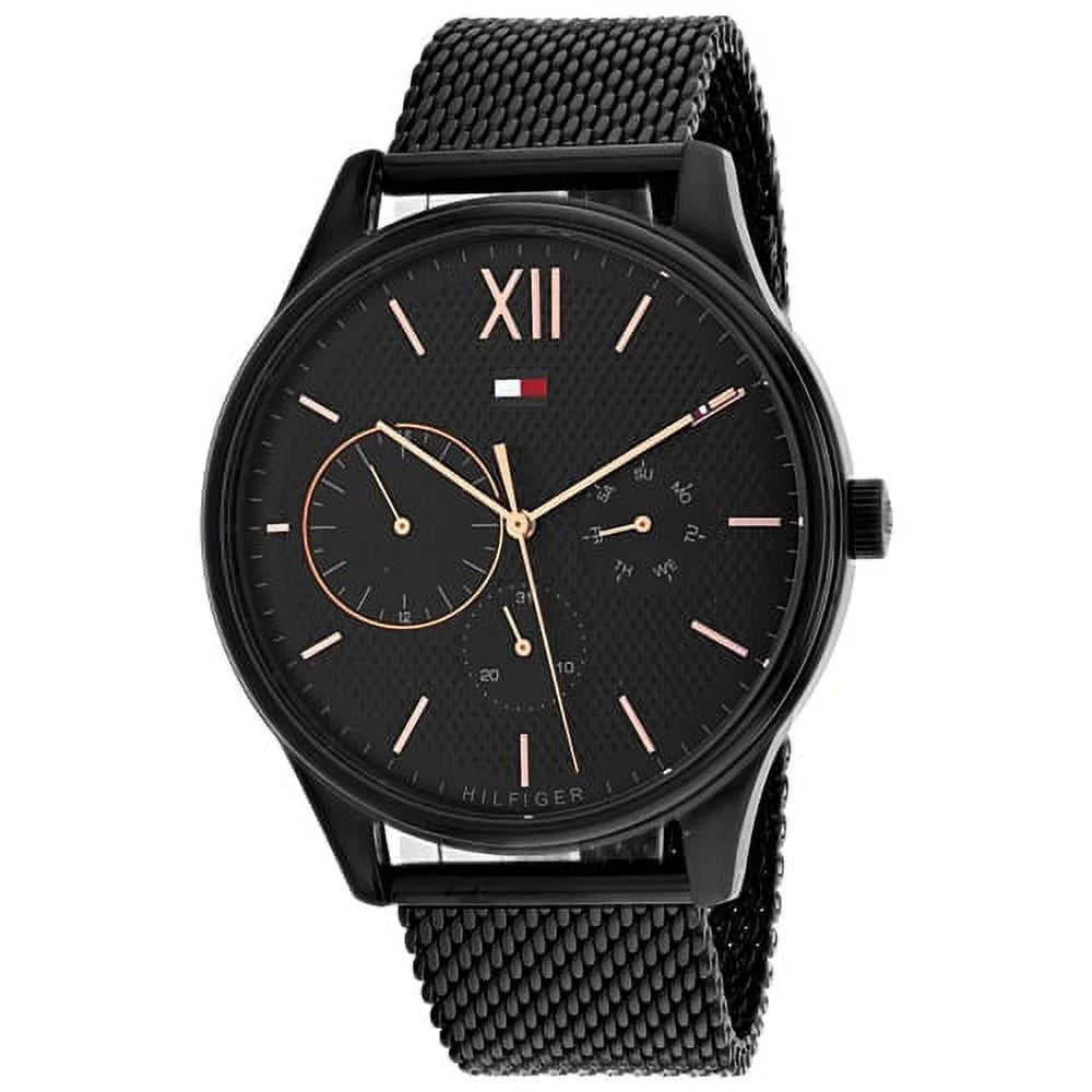 Tommy Hilfiger Damon Quartz Black Dial Black Mesh Bracelet Watch for Men - 1791420 Buy Now By Tommy Hilfiger