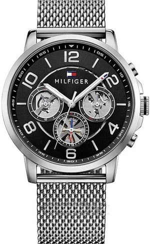 Tommy Hilfiger Chronograph Black Dial Silver Mesh Bracelet Watch for Men - 1791292 Buy Now By Tommy Hilfiger