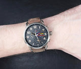 Tommy Hilfiger Briggs Chronograph Black Dial Brown Leather Strap Watch for Men - 1791425 Buy Now By Tommy Hilfiger