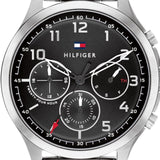 Tommy Hilfiger Asher Chronograph Black Dial Silver Steel Strap Watch For Men - 1791852 Buy Now By Tommy Hilfiger
