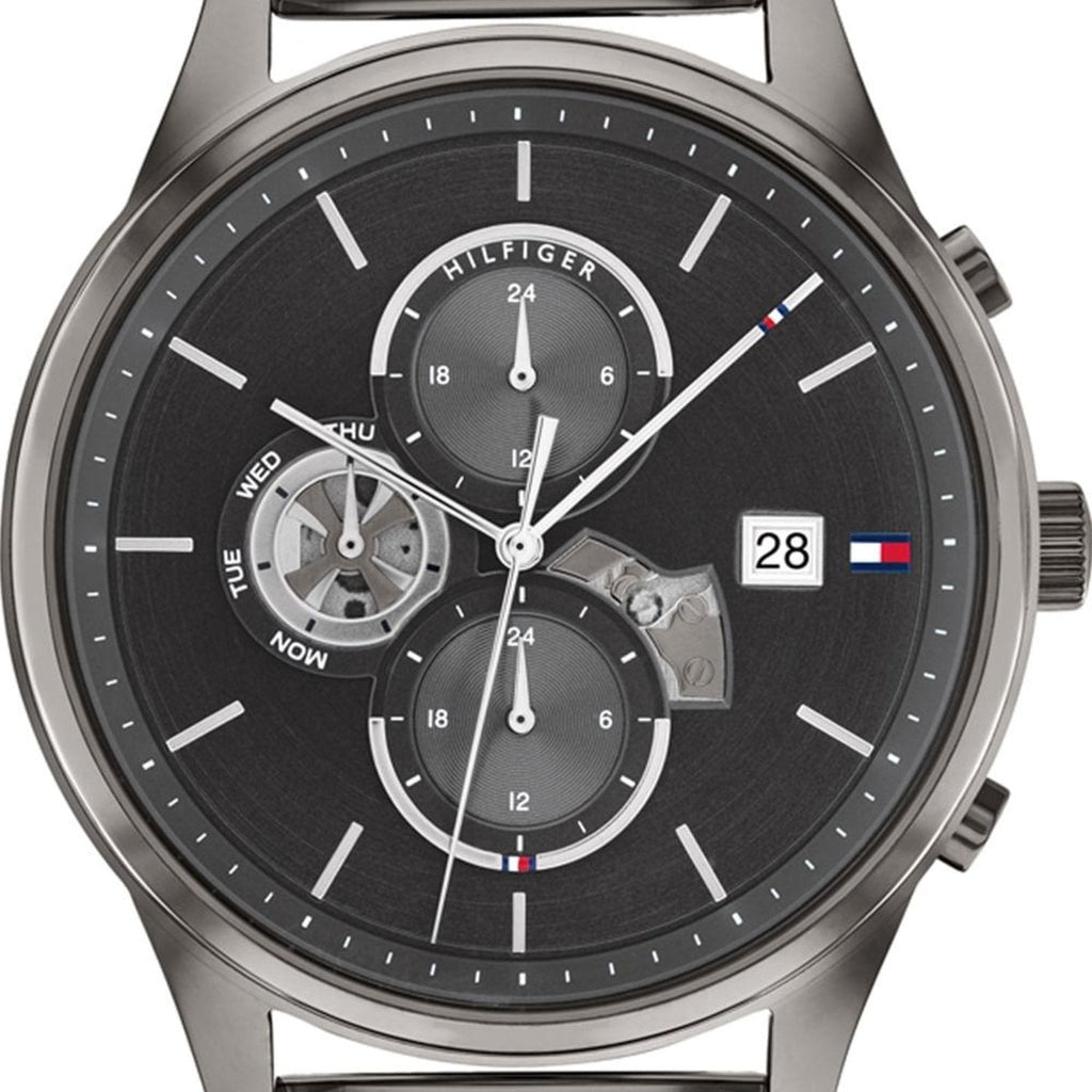 Tommy Hilfiger Weston Chronograph Grey Dial Grey Mesh Bracelet Watch For Men - 1710506 Buy Now By Tommy Hilfiger