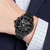 Tommy Hilfiger Henry Chronograph Black Dial Black Steel Strap Watch For Men - 1710478 Buy Now By Tommy Hilfiger
