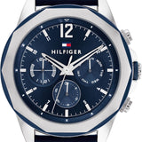 Tommy Hilfiger Lars Chronograph Blue Dial Blue Leather Strap Watch For Men - 1792063 Buy Now By Tommy Hilfiger