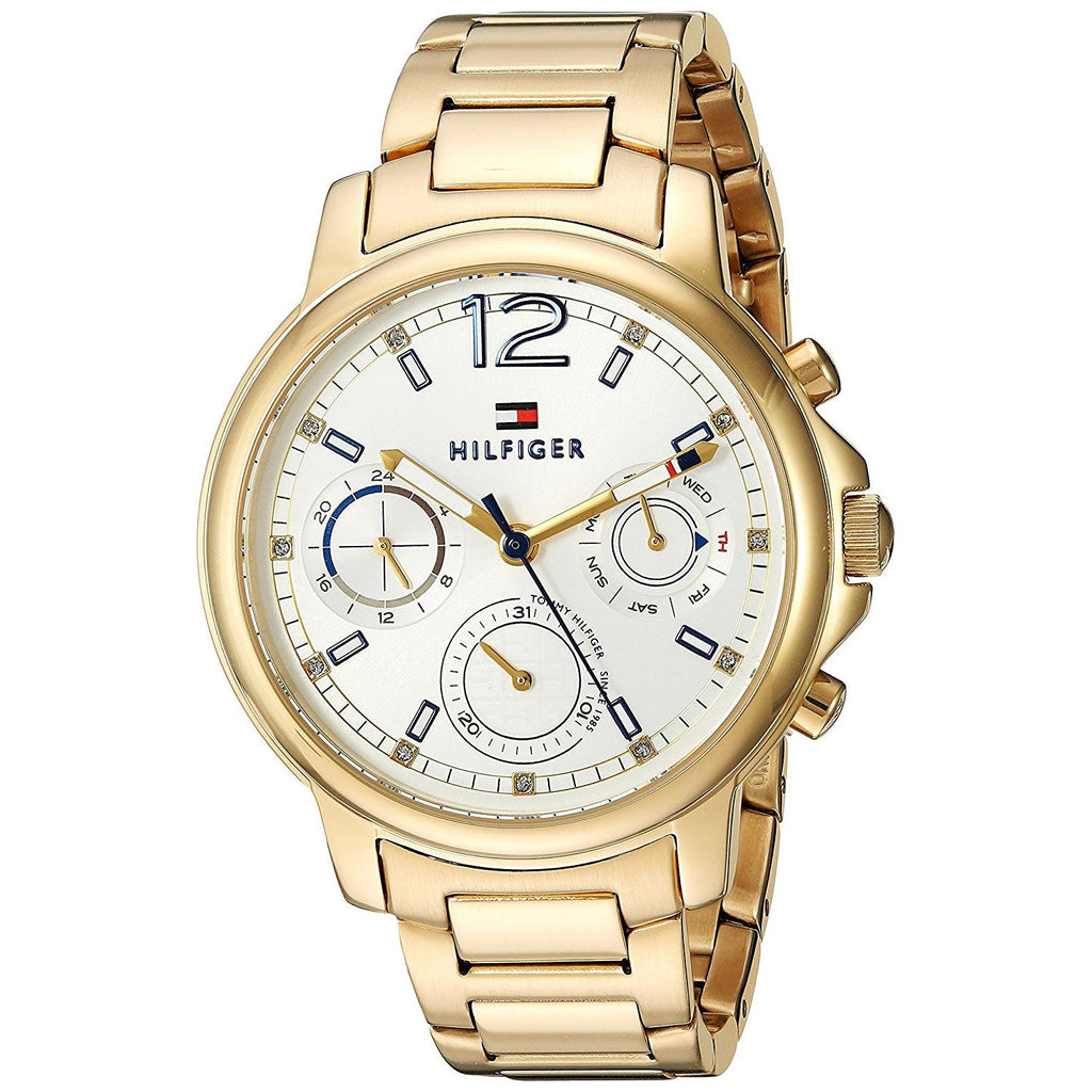 Tommy Hilfiger Claudia White Dial Gold Steel Strap Watch for Women - 1781742 Buy Now By Tommy Hilfiger