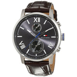 Tommy Hilfiger Aiden Quartz Black Dial Brown Leather Strap Watch for Men - 1791309 Buy Now By Tommy Hilfiger