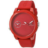 Tommy Hilfiger Denim Quartz Red Dial Red Rubber Strap Watch for Men - 1791323 Buy Now By Tommy Hilfiger