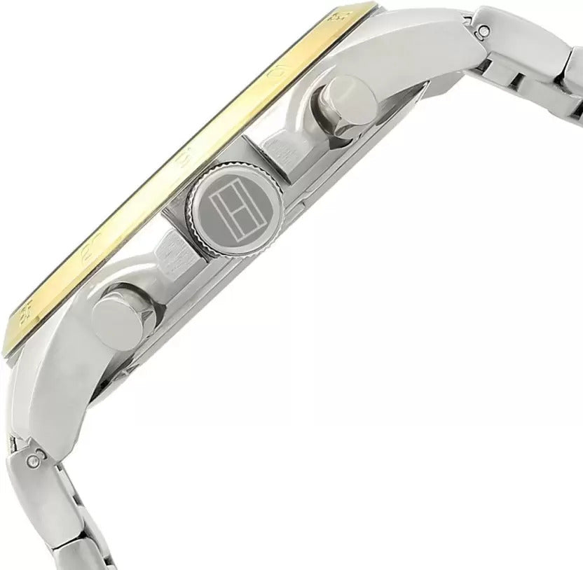 Tommy Hilfiger Decker Chronograph Black Dial Two Tone Steel Strap Watch for Men - 1791559 Buy Now By Tommy Hilfiger