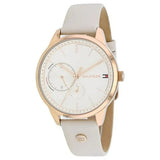 Tommy Hilfiger Brooke Quartz White Dial Cream Leather Strap Watch for Women - 1782022 Buy Now By Tommy Hilfiger
