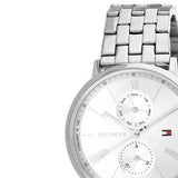 Tommy Hilfiger Jenna Quartz White Dial Silver Steel Strap Watch for Women - 1782068 Buy Now By Tommy Hilfiger