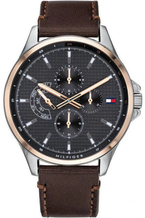 Tommy Hilfiger Shawn Multifunction Grey Dial Brown Leather Strap Watch for Men - 1791615 Buy Now By Tommy Hilfiger