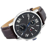Tommy Hilfiger Aiden Quartz Black Dial Brown Leather Strap Watch for Men - 1791309 Buy Now By Tommy Hilfiger