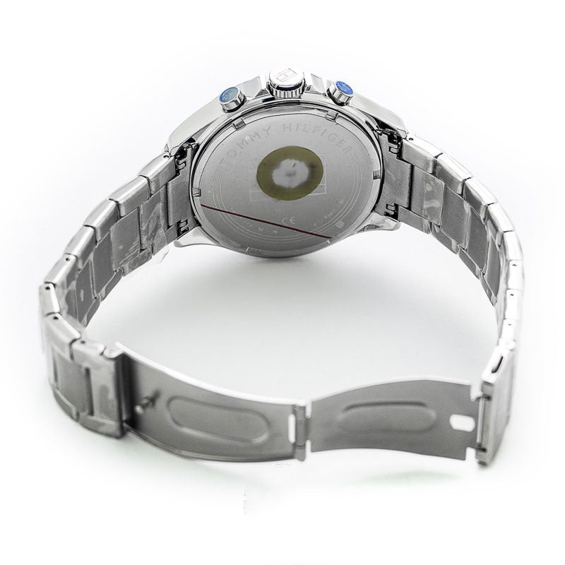 Tommy Hilfiger Hudson Chronograph White Dial Silver Steel Strap Watch For Men - 1791227 Buy Now By Tommy Hilfiger