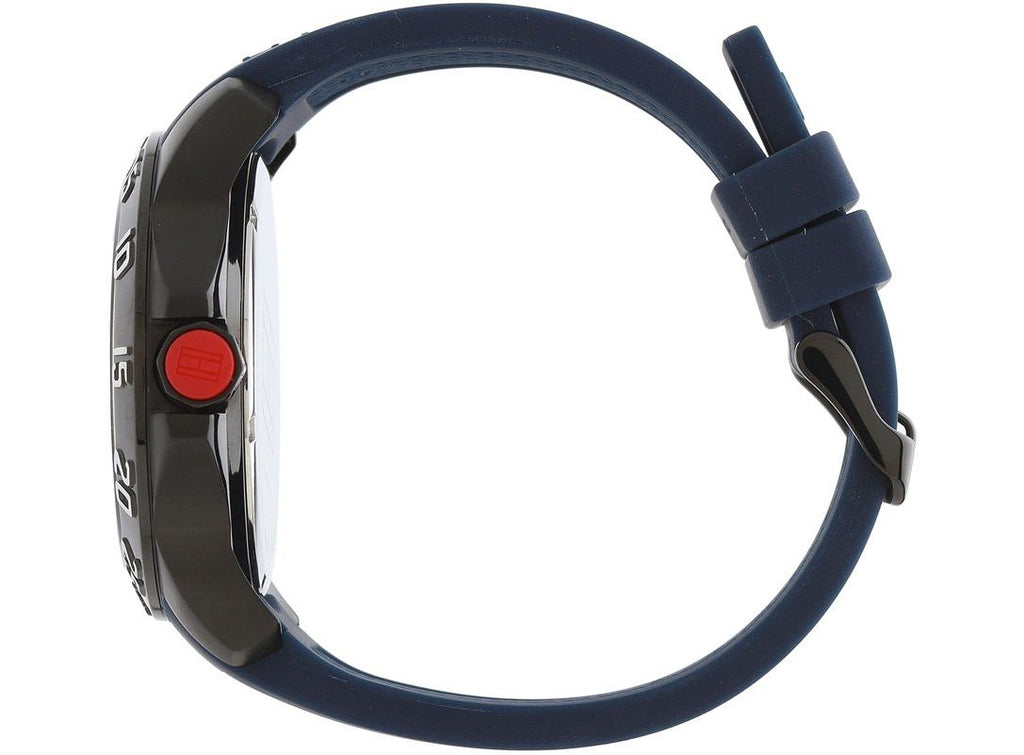 Tommy Hilfiger Cole Black Dial Blue Rubber Strap Watch for Men - 1790984 Buy Now By Tommy Hilfiger