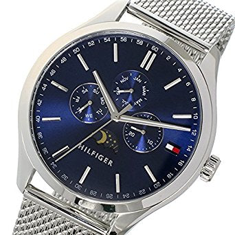Tommy Hilfiger Oliver Quartz Blue Dial Silver Mesh Bracelet Watch for Men - 1791302 Buy Now By Tommy Hilfiger