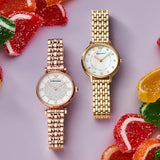 Emporio Armani Gianni T-Bar Mother of Pearl Dial Rose Gold Steel Strap Watch For Women - AR11316 Buy Now By Emporio Armani