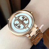 Tory Burch Reva Rose Gold Dial Rose Gold Steel Strap Watch for Women - TBW4028 Buy Now By Tory Burch