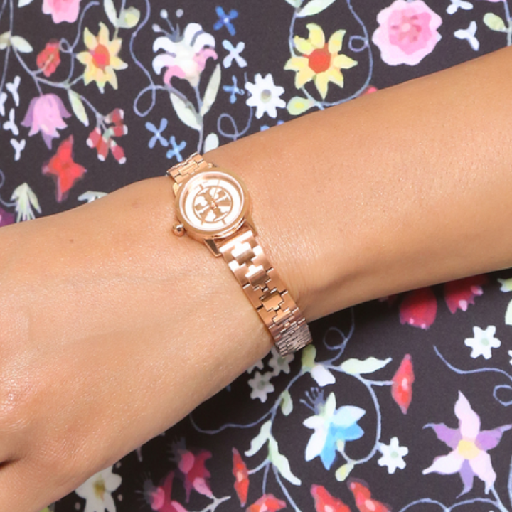 Tory Burch Reva Rose Gold Dial Rose Gold Steel Strap Watch for Women - TBW4043 Buy Now By Tory Burch