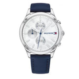 Tommy Hilfiger Carly Silver Dial Blue Leather Strap Watch for Women - 1781791 Buy Now By Tommy Hilfiger
