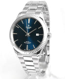 Tudor Style Automatic Blue Dial Silver Steel Strap Watch for Men - M12710-0013 Buy Now By Tudor